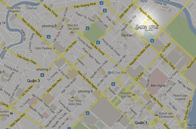 サイゴンロータスアパートメント周辺地図